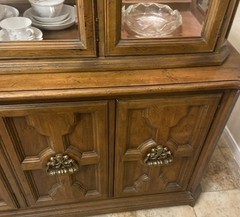 Vintage Wooden China Cabinet.