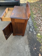 Antique Eastlake Victorian Walnut Washstand/Commode Cabinet Late 1890s.