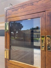 1970s Henredon Scene One Campaign Lighted Display Cabinet