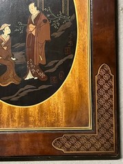 One Painted Door from a Drexel Chinoiserie Server or TV Cabinet Right Side