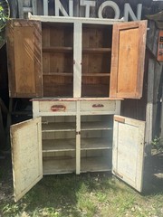 Antique Hooser Style Cabinet Kitchen Cabinet 77”x43.5”x 17”Local Pick Up
