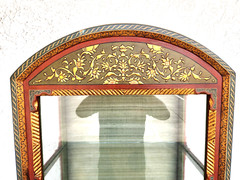 French Display Cabinet Giltwood Hand Painted Curio