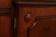 Henkel Harris Chippendale Style Mahogany China Cabinet Breakfront