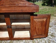 Antique Early Pennsylvania Primitive Cherry Dry Sink Hand Crafted 1840s Era