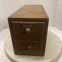 Rare Antique Gaylord Bros Inc Est 1896 Two Drawer Vertical Card Catalog Drawers