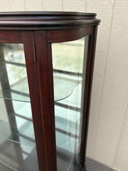 67681 Mahogany Serpentine China Cabinet with Claw Feet, 1930s