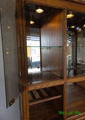 Vintage Campaign Style Oak China Hutch