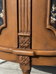 Elegant entry table, Floral cabinet for storage, Medium sized storage cabinet