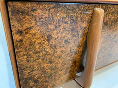 Brown Saltman Display Cabinet by John Keal Vintage Mid Century