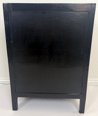 Early 20th-C Chinoiserie Lacquered Hand Painted Cabinet Porcelain Panel Door