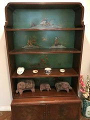 Antique Asian Art Deco 1930’s Book/Display Cabinet