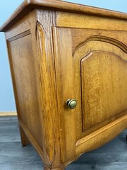 Bedside Tables Pair – French oak Louis XVI Vintage Nightstands Cabinets Lot 3519