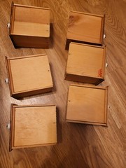 1890 six drawer spice chest