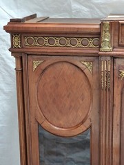 French Inlaid & Ormolu Mounted Display China Cabinet Display Breakfront 1890s