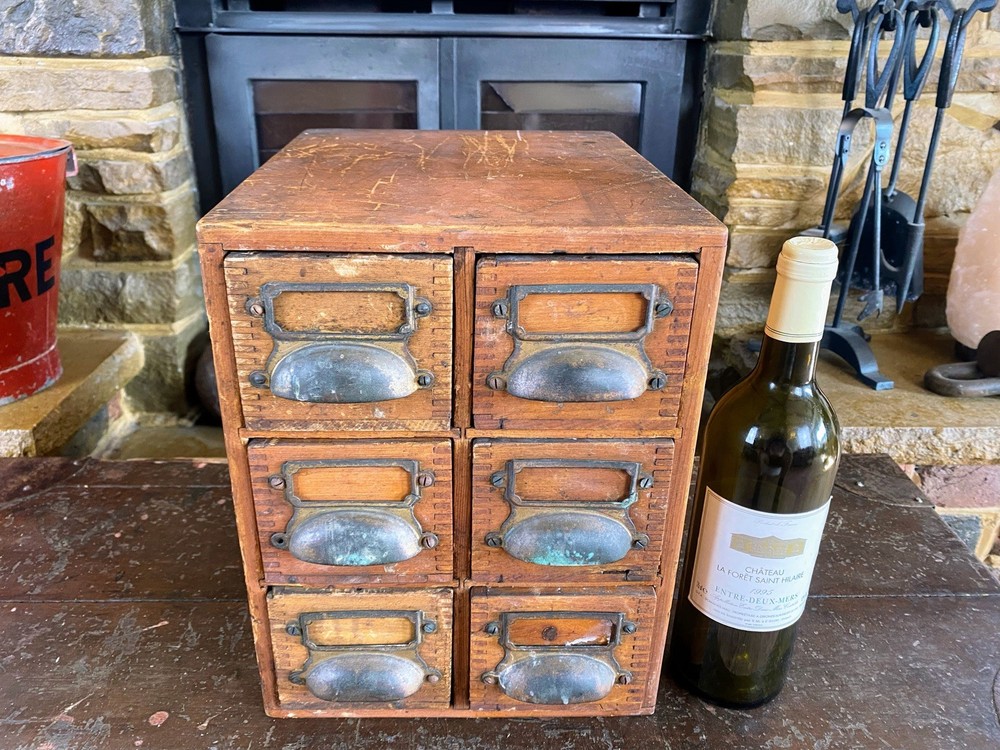 Bank of Drawers, Collectors Cabinet, Industrial, Scratch Built
