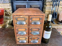 Bank of Drawers, Collectors Cabinet, Industrial, Scratch Built