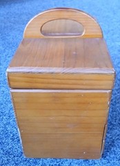 Wood Sewing Box Table Cabinet Country Rustic Primitive 12x9x 7 w/ Handle – VTG