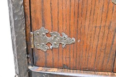 Antique OOAK Handcrafted Iron Stand And Hardware Accent Cabinet Smoking Document
