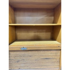 Antique Sellers Hoosier Cabinet c1920 Quarter Sawn Oak Tambour Enamel Counter