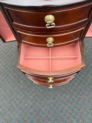 67470 Elegant Powell Mahogany Half Round Jewelry Cabinet w/ Felt Lining