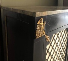 Vintage Regency Style Two-Door Side Cabinet—A Pair