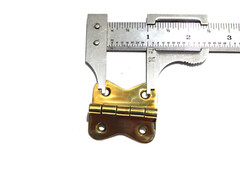 Hoosier Cabinet Hinge For Upper Door Polished Solid Brass Pair