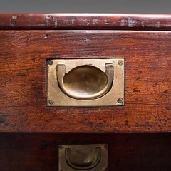 Antique Campaign Chest Of Drawers, English, Pitch Pine, Shop Retail, Victorian
