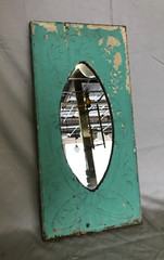 Decorative Vintage Old Salvage Tin Ceiling Shabby 11×23 Metal Mirror 355-23B