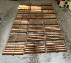 Antique Hamilton 24 Drawer Oak Print Cabinet Flat File Restored Cast Iron Pulls