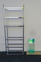 Boeing Company Chrome and Glass Display Shelving Etageres set of Three 9640