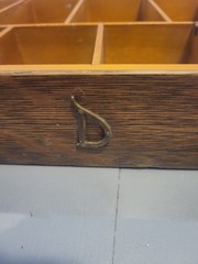 Vintage Wooden Drawer Trinket Tray Curio Shadowbox 12 Slots