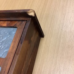 Vintage primitive handmade pie safe hanging cabinet