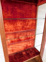 Antique Oak French Louis XVI Style Gilt Bronze Mounted Vitrine Display Cabinet