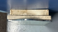 Vintage Arched Steel Medicine Cabinet. Can Make Shelves! Tarnished Mirror Silver