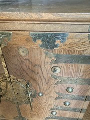 Oriental Vintage Cabinet with Brass Hardware.
