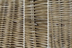 Vintage Boho Chic Coastal Wicker Rattan Drop Front Record Storage Cabinet Table