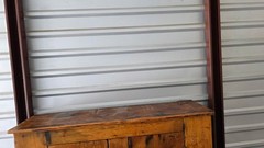 Antique Primitive Cupboard Kitchen Wooden Cabinet Farmhouse Armoire Wood Latches