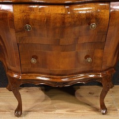 Small Venetian commode in wood furniture inlaid dresser 3 drawers 20th century