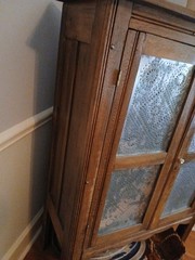 Antique Early Southern American Primitive Style Pie Safe Punched Tin Cabinet