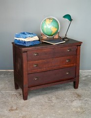 Antique Apothecary Cabinet Kitchen Island Vintage File Drawer Wood Counter