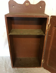 VTG Chocolate 11×23 Wood Wall Mounted Medicine Cabinet Old Cupboard 1550-25B