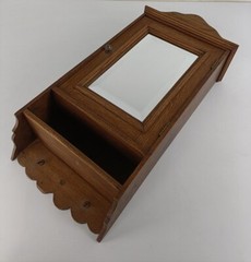 Antique Medicine Apothecary Cabinet Beveled glass Wall hanging Bathroom Shaving