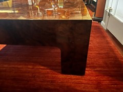 Vintage Mid Century Modern Burled Walnut Cocktail Coffee Table
