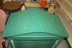 Unusual Antique Oak Printers Type 12 Drawer Tray 46″ Cabinet