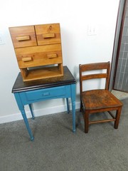 MCM Craftsman Made Danish Modern Wood Mini Chest 3 Drawer Table Top Cabinet HOT!