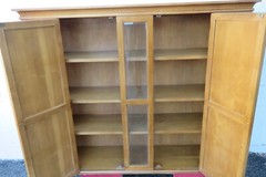 Mid Century Modern Two Part China Cabinet Cupboard Sideboard Credenza 4916
