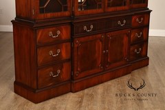Henkel Harris Chippendale Style Mahogany China Cabinet Breakfront
