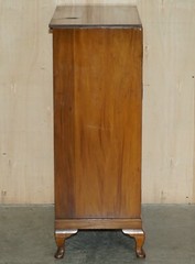 FINE ANTIQUE ART DECO WARING & GILLOW BURR WALNUT HOUSEKEEPERS LINEN CUPBOARD