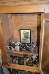 ANTIQUE PRIMITIVE HAND MADE WOOD & GLASS DISPLAY CABINET
