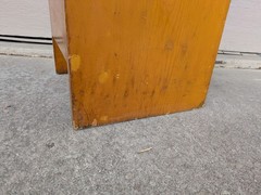 Vintage Art Deco Rustic Wood Mid Century Modern LP Vinyl Record File Cabinet C9